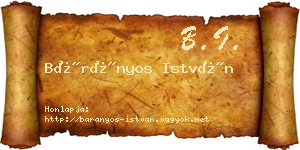 Bárányos István névjegykártya